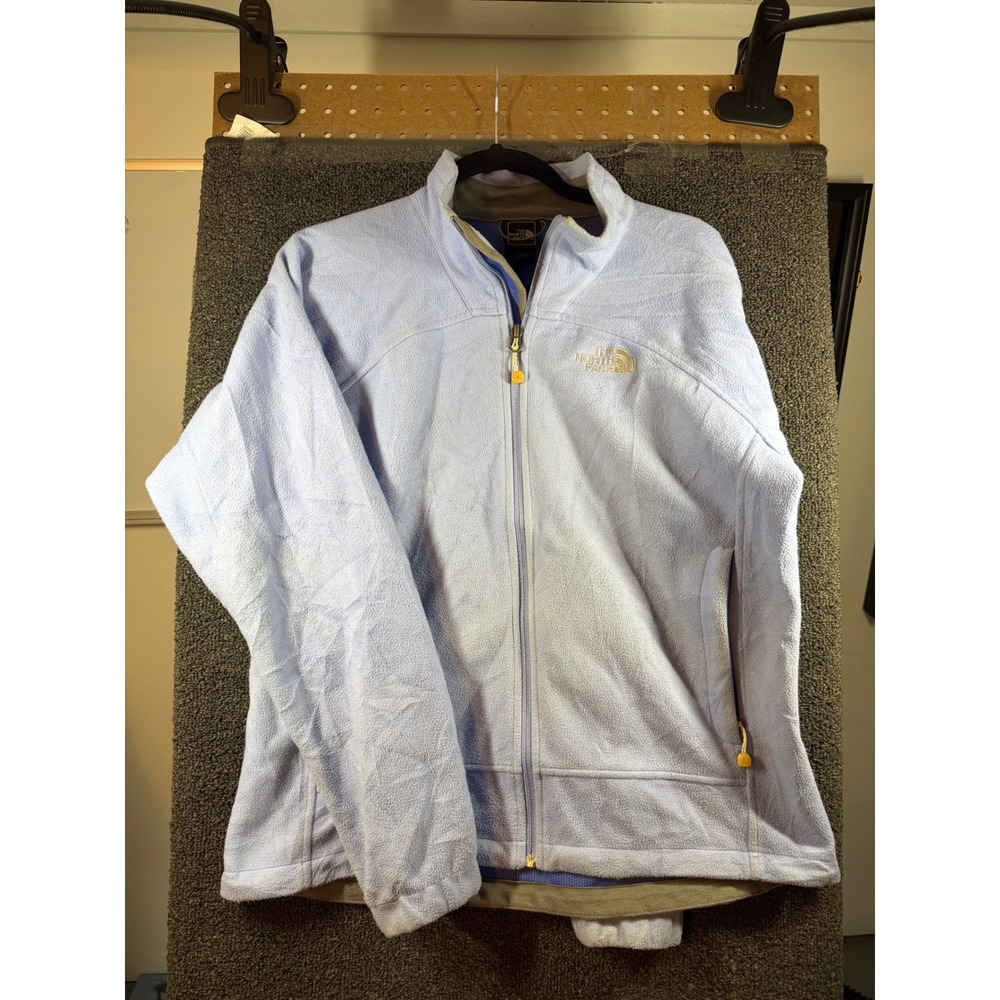 The North Face Fleece Jacket Womens L Blue Full Zip TKA 100 Mock Neck